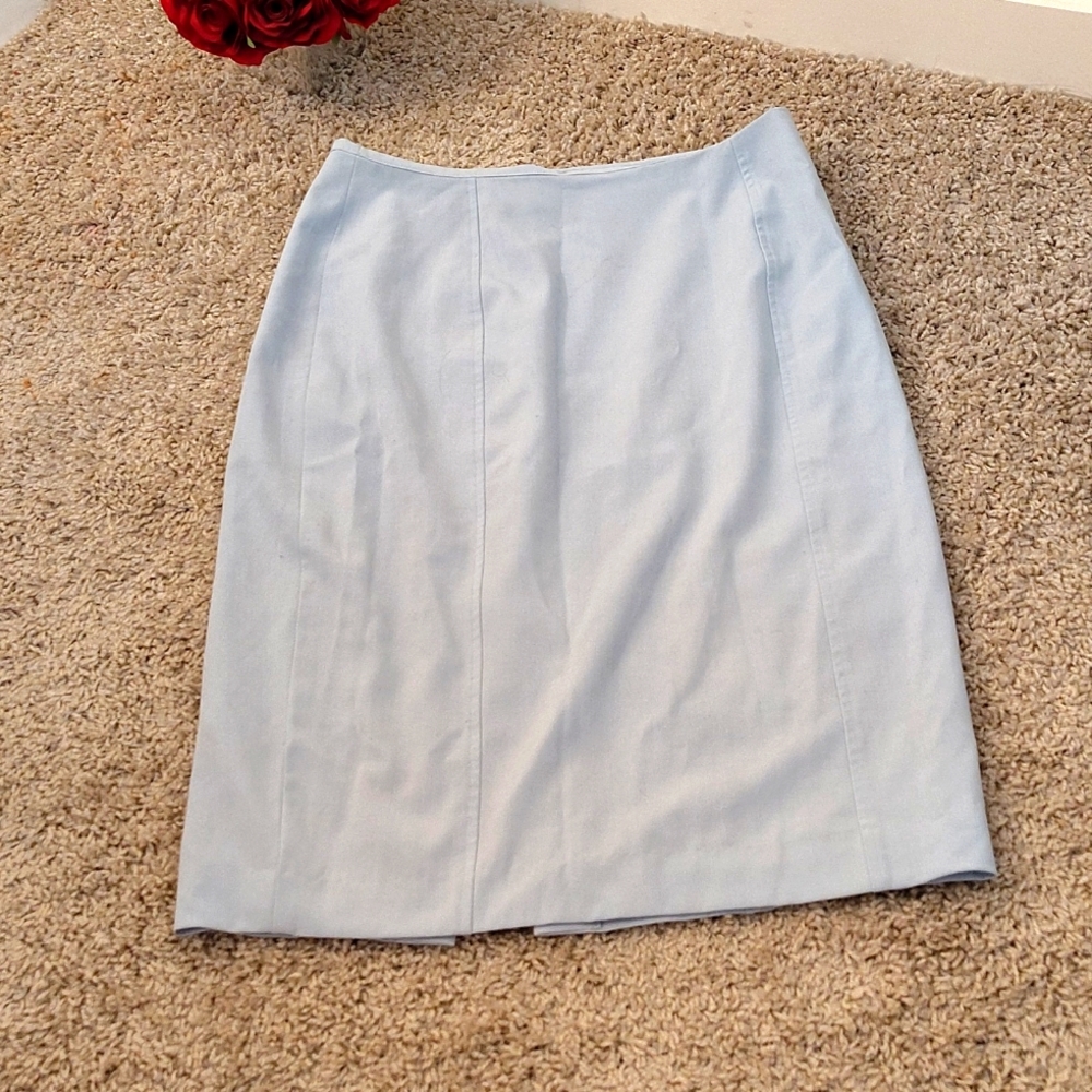 Worthington Works Stretch Separates Light Blue Pencil Skirt Sz 6 🩵
